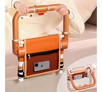 CYHWQ Sponda Letto Anziani Pieghevole, Ausili per Alzarsi dal Letto, con Tre Regolazioni in Altezza e una Tasca Portaoggetti, è Adatta ad Anziani, Persone con Mobilità Ridotta e Donne in Gravidanza