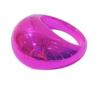 CYILPR Anello con ellissi geometrici, multicolore, geometrico, irregolare, per donne e ragazze, gioielli vintage, Plastica/resina