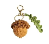 CYILPR Portachiavi realizzato a mano all'uncinetto, ciondolo a forma di ghianda, squisita fattura e bellezza naturale, decorazione per borse e zaini, Come mostrato, Taglia unica