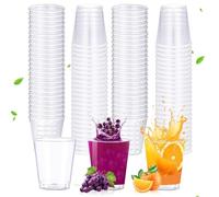 CYIOU 200 Pezzi Riutilizzabil Bicchieri di Plastica 50ml/5cl Bicchieri da Shot in Plastica Rigida Trasparente Bicchieri Cocktail per Barbecue Festa Festival Picnic