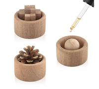 CYIOU 3 Pezzi Diffusore di Oli Essenziali In Legno Riutilizzabile Diffusori | Portatile Vaporizzatore Oli Essenziali con Pigne e Palline Olio Essenziale per Auto Ufficio Camera da Letto