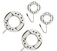 CYIOU 4pcs GX53 Base Portalampada Base Standard GX53 Applique GX53 da Esterno con Cavo di Cablaggio da 11 cm per Luci LED e Lampadine CFL (Bianco)
