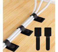 CYIOU 80 Pezzi Organizer Cavi Fascette Fermacavi da Mettere Sotto la Scrivania Fermacavi Adesivi Cable Management Clip per Cavi Sotto per TV PC Laptop Ethernet