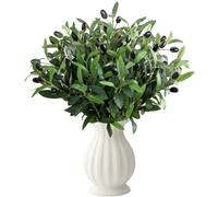 CYIOU Filiali di Olive Artificiali 30 cm/11.8 Pollice Rami di Ulivo