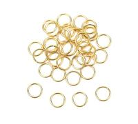 CYJAZNHH Anelli di Salto 100 Pezzi Connettori Divisi Aperti in Acciaio E Oro da 4-10 Mm for Gioielli, Collane E Bracciali(Gold,6mm)