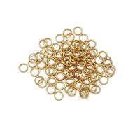 CYJAZNHH Anelli di Salto Aperti Divisi in Acciaio Inossidabile Argento 200 Pezzi O Oro 100 Pezzi Diverse Dimensioni(Gold 100Pcs,0.4X3.0mm)