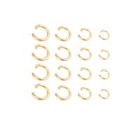 CYJAZNHH Anelli for Salto in Acciaio Inossidabile in Acciaio E Oro Diverse Misure 100-200 Pezzi(Gold 100pcs,0.4X3.0mm)