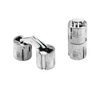 CYJAZNHH Cerniere A Botte 8-16mm Cerniera for Armadio Nascosta In Ottone Oro Argento 6 Pezzi(Silver,10mm)