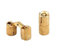 CYJAZNHH Cerniere A Botte Da 2 Pezzi 8-16mm Cerniera for Porta A Scomparsa Cilindrica In Ottone Ramato Dorato(8mm)