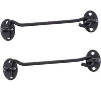 CYJAZNHH Confezione Da 2 Ganci E Occhielli, Argento E Nero, 15-20x3,2x1 Cm(Schwarz,15X3.2X1CM)