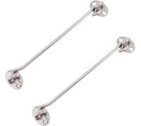 CYJAZNHH Confezione Da 2 Ganci E Occhielli, Argento E Nero, 15-20x3,2x1 Cm(Silver,15X3.2X1CM)