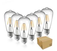 CYJAZNHH Confezione da 6 lampadine LED a filamento ST64 E27 da 4 W equivalenti a 40 W dimmerabili multicolore(Clear)