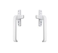CYJAZNHH Maniglia for finestra e porta con pulsante e serratura, universale, sinistra o destra, multicolore(White,Left)