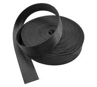 CYJAZNHH Nastro per fettuccia, Cinghia in Nylon a Spina di Pesce Multicolore 25-38 mm x 5-20 Iarde(Schwarz,25mm x 10 Yard)