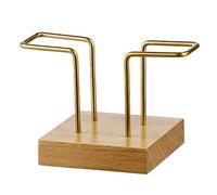 CYJAZNHH Porta tovaglioli in ottone con base in legno massello, scatola for stuzzicadenti, pannello acrilico in faggio e noce for tavoli(Beech,Square)