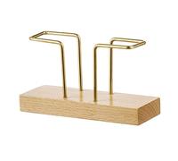 CYJAZNHH Porta tovaglioli in ottone con base in legno massello, scatola for stuzzicadenti, pannello acrilico in faggio e noce for tavoli(Beech,Rectangular)