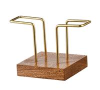 CYJAZNHH Porta tovaglioli in ottone con base in legno massello, scatola for stuzzicadenti, pannello acrilico in faggio e noce for tavoli(Walnut,Square)