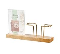 CYJAZNHH Porta tovaglioli in ottone con base in legno massello, scatola for stuzzicadenti, pannello acrilico in faggio e noce for tavoli(Beech,Acrylic Tag)