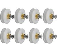 CYJAZNHH Rullo for Porta Doccia 8 Pezzi 22,5 Mm Cuscinetto A Sfere In Ottone Nylon Con Viti for Porte In Vetro Da 3-6 Mm