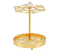 CYJAZNHH Stendino per asciugare le tazze, Portaoggetti for bicchieri e bottiglie di vino dorato(Gold Round)