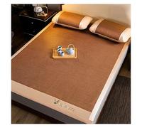 CYJAZNHH Tappetino rinfrescante in bambù, pieghevole, bifacciale, con retro in erba ghiacciata, marrone, diverse misure, confezione da 2/3(180 * 200cm)