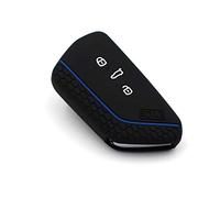 CYK www. CoverYourKey .de Custodia protettiva in silicone per chiave auto a 3 tasti, colore nero e blu