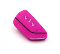 CYK www. CoverYourKey .de Custodia protettiva in silicone per chiave auto a 3 tasti, colore rosa fluo