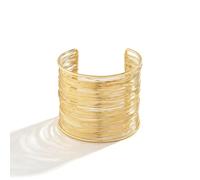 Cykdohy Bracciale multistrato a filo incrociato da donna grosso largo dichiarazione Boho Hollow filo sottile braccialetto aperto braccialetti regolabili semplice avvolgere il polso superiore del