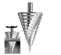 CYLBAQ Punta per trapano a gradini, 6 - 60 mm, HSS pelapatate, fusto da 13 mm, punta conica con 12 livelli, trapano per plastica, legno - Punta conica HSS di alta qualità
