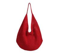 CYLDHM Borsa Forata A Spalla Maglia Griglia Cavo Blu Profondo Open Weave Carry Bag per Picnic sulla Spiaggia dell'Estate Viaggi Giornalieri All'aperto della Città