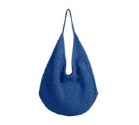 CYLDHM Borsa Forata A Spalla Maglia Griglia Cavo Blu Profondo Open Weave Carry Bag per Picnic sulla Spiaggia dell'Estate Viaggi Giornalieri All'aperto della Città