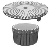 Cylinder and Ribber for Gearhart Sock Knitting Machine