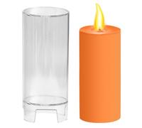 Cylindrical Pillar Candle Mould - Heavy Duty Candle Mold | One-Piece Non-Separable Design For DIY Table Candles, High-Temperature Resistant Acrylic, Crafting And Home Decor, 1*Pc