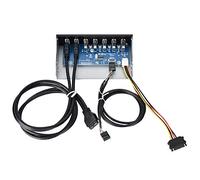 Cyllde Pannello unità Ottica, Pannello Frontale USB 3.0, USB 3.0 a 20 Pin Integrato, 7 USB 3.0 sul Front-End, velocità di Trasmissione 5 Gbps, Base di Alimentazione Grande a 4 Fori, 5,7x3x1,6 Pollici