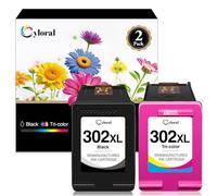 Cyloral 302XL Cartucce d'inchiostro Compatibile Con Deskjet 3639 3630 3633 3634 3636 1110 213 OfficeJet 3831 3830 3833 3834 4650 4656 Envy 4511 4520 4522 4523 4524 4527 per HP 302 XL Nero e Colore