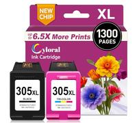Cyloral 305XL Cartucce per HP 305 XL Deskjet 2800e 2823e 4220 Nero e Colore | Compatibile con HP Deskjet 2820e 4220e 2810e 2820 4222e 4210e 4200e 2821e 4230e 2700e 2710 2710e 4100e 4110 4122e Cartuccia