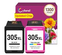 Cyloral 305XL Cartucce per HP 305 XL Envy 6420 6400 6000 Nero e Colore | Compatibile con HP ENVY Pro 6422 6430 ENVY 6010 6022e 6030e 6032e 6420e 6430e 6432e 6055 DeskJet 1210 2300 2320 Cartuccia