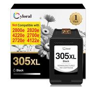 Cyloral 305XL Nero Cartucce d'inchiostro Compatibile Con ENVY 6020 6022e 6030 6030e 6032 6032e 6420 6420e 6430e 6432e ENVY Pro 6400 6420 6422 6430 DeskJet 1210 2300 2320 per HP 305 XL Black