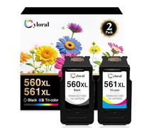 Cyloral 560 XL 561 XL Cartucce d'inchiostro Compatibile con TS5350 TS5350a TS5350i TS5351 TS5351a TS5352 TS5352a TS5353 TS5353a TS5355a TS7450 TS7450a TS7451 per Canon PG-560XL CL-561XL Nero e Colore