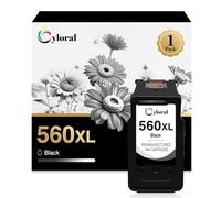 Cyloral 560 XL Nero Cartucce d'inchiostro Compatibile con TS5350 TS5350a TS5350i TS5351 TS5351a TS5351i TS5352 TS5352a TS5352i TS5353 TS5353a TS5355a TS7450 TS7450a TS7451 per Canon PG-560XL Black