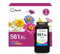 Cyloral 561 XL Colore Cartucce d'inchiostro Compatibile con TS5350 TS5350a TS5350i TS5351 TS5351a TS5351i TS5352 TS5352a TS5352i TS5353 TS5353a TS5355a TS7450 TS7450a TS7450i TS7451 per Canon CL-561XL