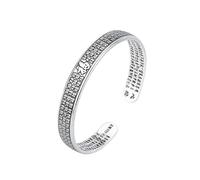 CYLRWSR Braccialetto da donna in stile vintage con sei sillabe e mantra, regolabile, aperto e inciso, con scritta buddista incisa