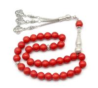 CYLRWSR Rosario musulmano con 33 perline da 10 mm, con 33 perline, per il Ramadan Eid, braccialetto di preghiera araba islamica, realizzato a mano, 19cm, Pietra, Agata