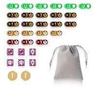 Cylvenor Set di 31 gettoni di tracciamento in acrilico di alta qualità, compatibili con Riftbound, indicatori di stato professionali e modificatori per giochi di strategia TCG (31)