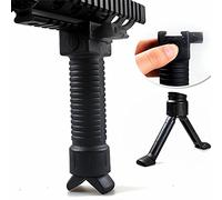 CYMA - Impugnatura Tattica bipiede, Retrattile, Slitta Picatinny, Colore Nero, RIF. M048, per Softair e tiro Sportivo