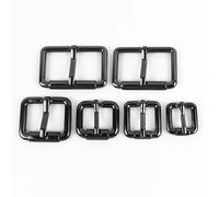 CYMMIYT Fibbia per Cintura Uomo 10 pezzi Meetee 10-38 mm fibbie regolabili in metallo for tracolla for borsa, cintura in pelle for zaino, fibbia a rullo, accessori fai da te(Black,25mm)