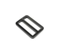 CYMMIYT Fibbia per Cintura Uomo Cintura con tracolla for zaino in pelle spessa in metallo, rettangolare, fibbia a rullo scorrevole regolabile, anello a O fai da te(Black,Inside wide 38mm)