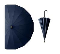 CYMMIYT Ombrello Ombrello giapponese a manico lungo, adatto sia for sole che for pioggia, colla nera, grande, resistente alle intemperie, 16 ossi, automatico, impermeabile(Blue2)