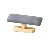 CYMMIYT Porta Gioielli 1 espositore for orologi in legno, base for orologio, collana, bracciale, organizer, elastico for capelli, for vetrine(Grey Velvet)