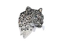 CYMMIYT Toppa Termoadesiva 3 Pezzi di Leopardo Tigre Leone Lupo Ricamo Ferro sulle Toppe for Abbigliamento Applique Fai da Te Cappello Cappotto Accessori Abito Adesivo di Stoffa Animale(01 Leopard)